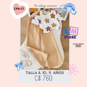 Conjunto con palazo,--CPA-17