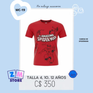 Camisa de spiderman.--MC-19