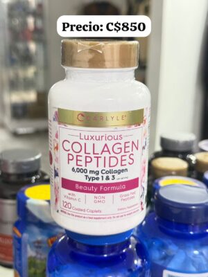 Péptidos de Colágeno de Lujo (Tipo 1 y 3) – 120 Tabletas