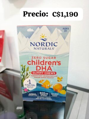 Omega-3 para niños en gomitas 600 miligramos sin azúcar Nordic.