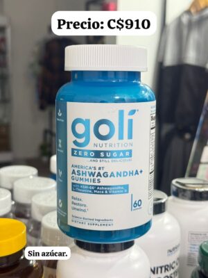 Goli Ashwagandha en gomitas.  (Zero Sugar)