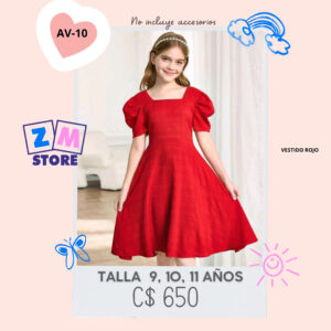 Vestido rojo.--AV-10